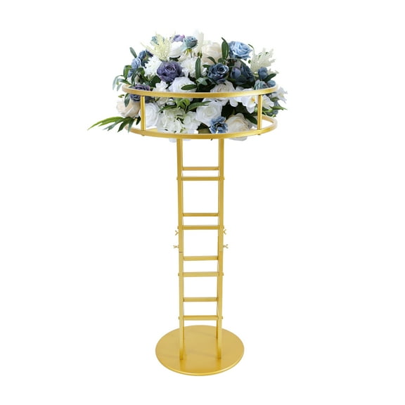46.65in Tall Metal Plant Stand Gold Metal Large Open Flower Frame, Modern Pedestal Flower Stand Wedding Floral Riser, Top Flower Display Stand, Free Standing, For Home Party Wedding Decorations