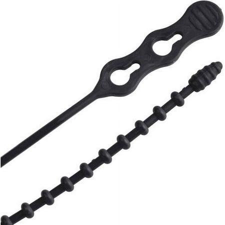 46-8BEADBK Reusable Beaded Cable Tie, Black, 8-In., 40-Pk. - Quantity 1