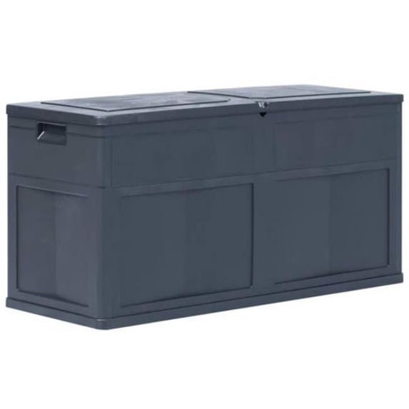 46.9 x 18.1 x 23.6 in. 84.5 gal Outdoor Garden Storage Box, Black