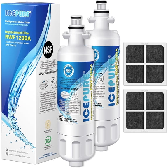 46-9690 Replacement for LT700P ADQ36006101, Elite 46 9690, LFXC24726S, 469690, ADQ36006102 LMXS27626S LFXS30766S Refrirator Water Filter and LT120F Fresh Air Filter,2Combo