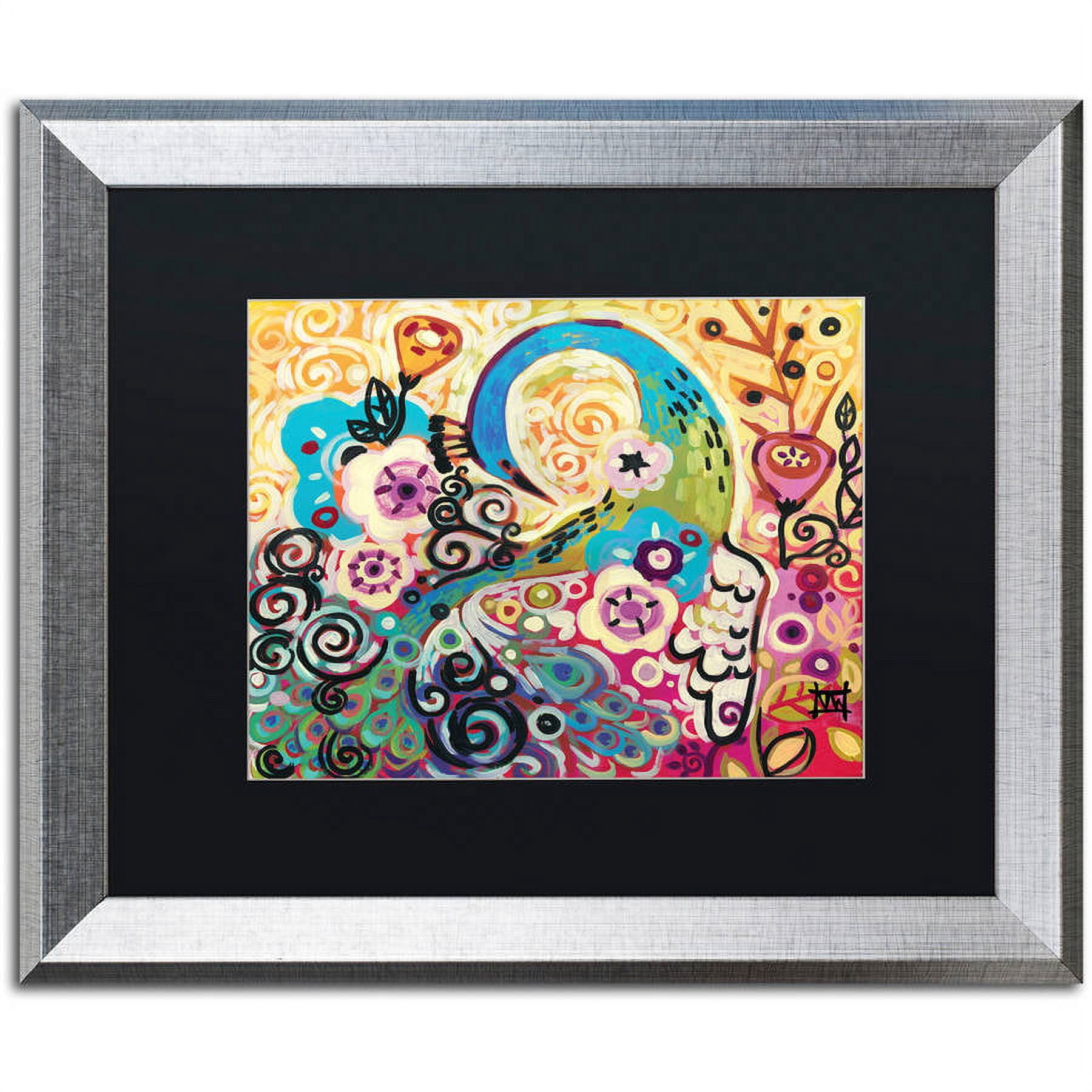 "46" Canvas Art by Natasha Wescoat, Black Matte, Silver Frame