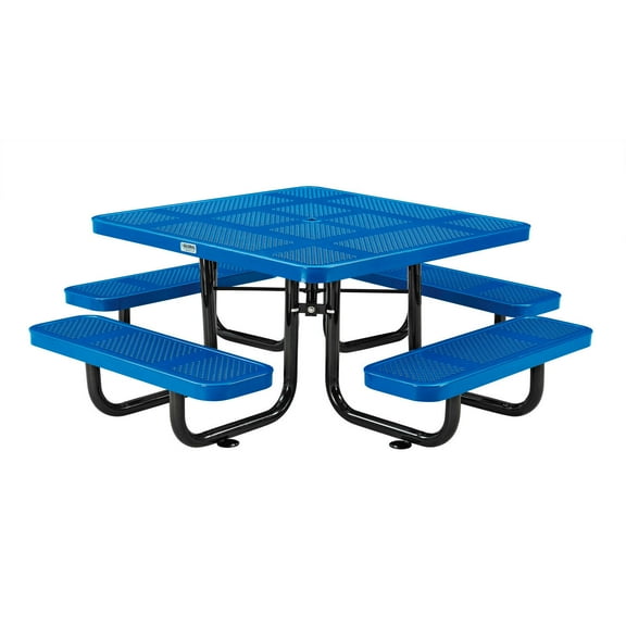 46" Child Size Square Perforated Picnic Table, Blue