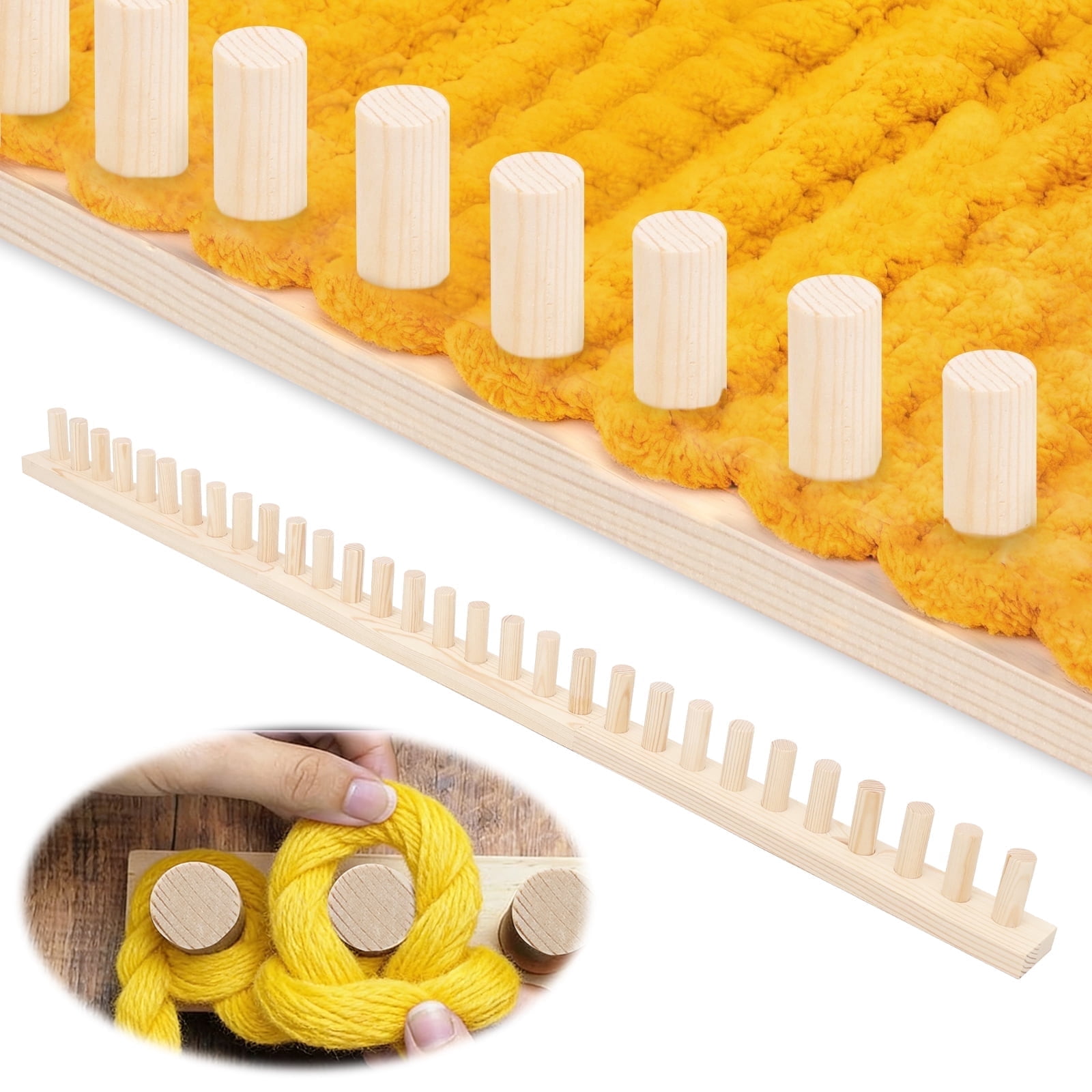 46" Chunky Knitting Loom Chunky Blanket Frame Knitting Frame Long No Needle Required and Adjustable Extra Large Chunky Blanket Loom Chunky Knitting Blanket Machine DIY Chunky Knit Blanket Loom