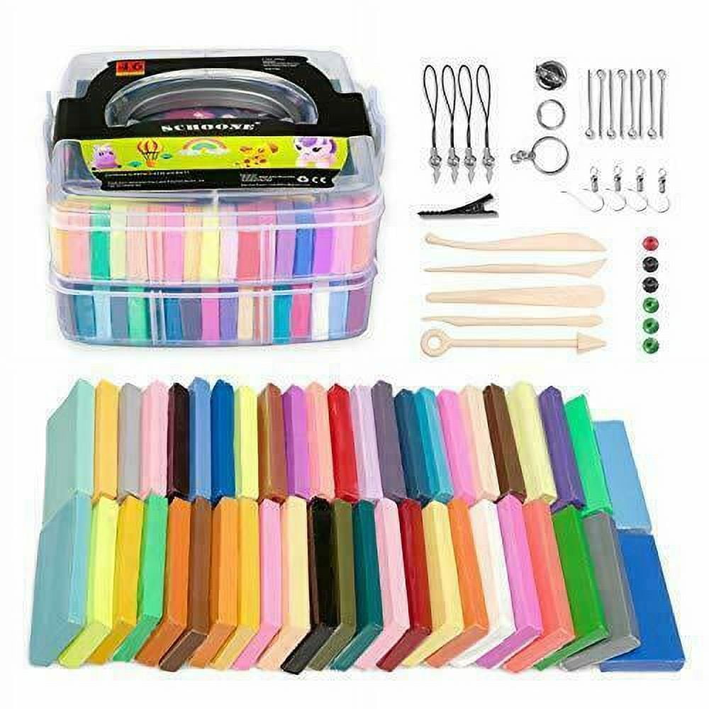SCHOONE 46 Color Oven Bake Modelling Polymer Clay Block - Multicolor (3 ...