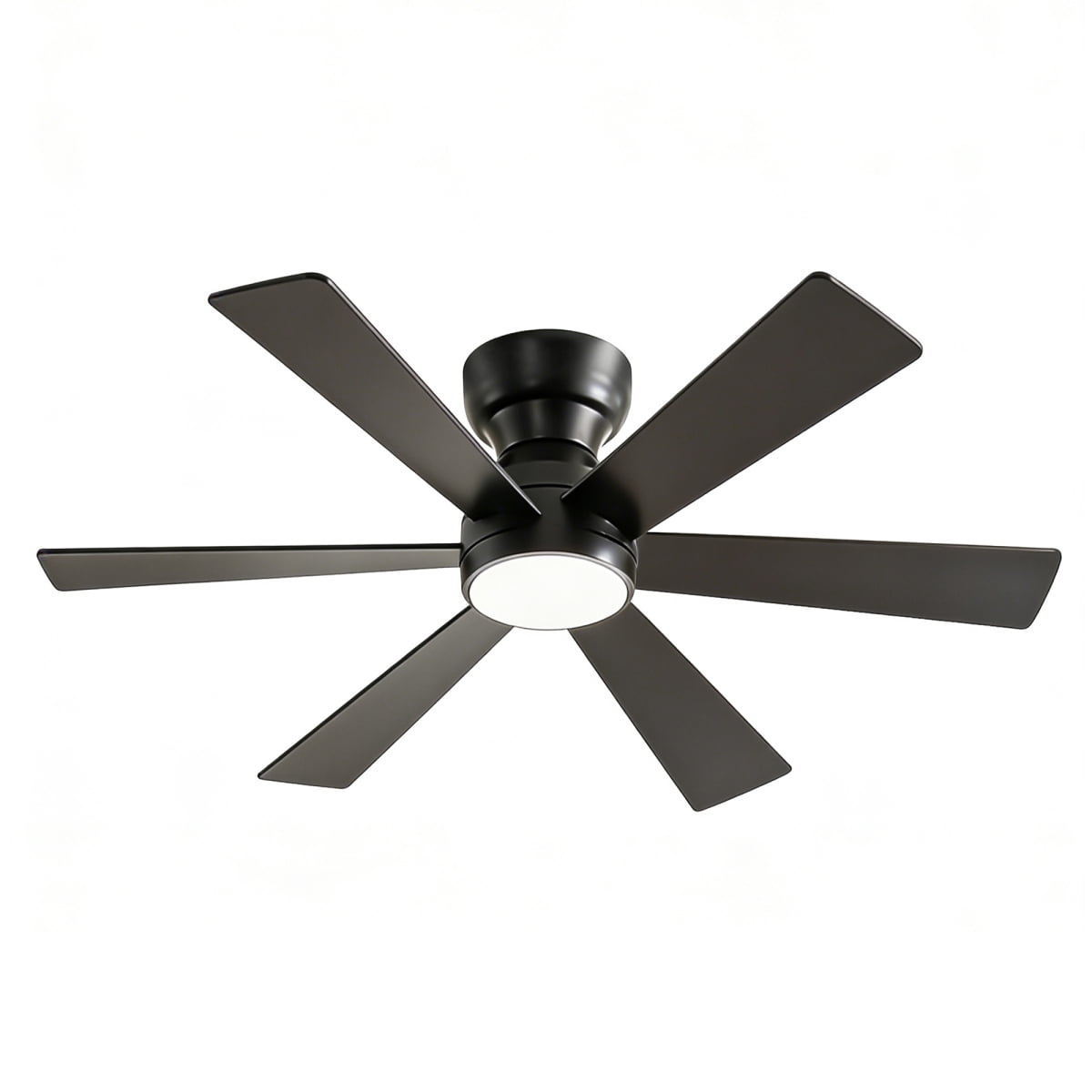 46" Flush Mount Ceiling Fan with Lights Remote Control,Quiet DC Motor 6 Plywood Blade Ceiling Fans 6 Speed Levels,Reversible Ceiling Fan,for Patio Living Room, Bedroom,Office,Indoor.( SLIVER)