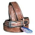 thumbnail image 1 of HILASON Oakleaf Ranger Made In Usa Gun Holster Leather Work Belt Brown, 1 of 4