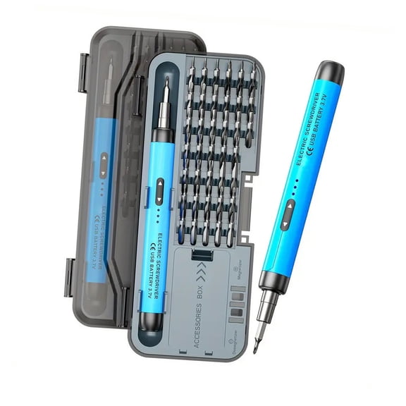 46 In 1 Electric Screwdriver Set With 38 Steel Bits And Holder For Electronics Repair