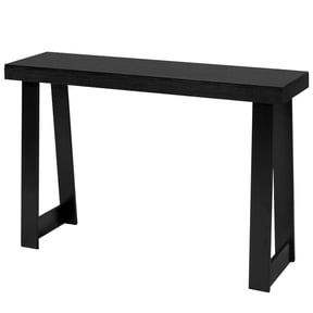 46 Inch Console Table, Modern Wood Narrow Rectangle Sofa Table, Easy Assembly for Hallway Living Room Bedroom, Black