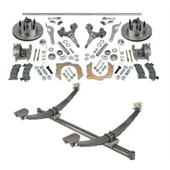 46 Inch Gasser Chevy Axle/Spindle/Brake Kit Wilwood, Forged Calipers