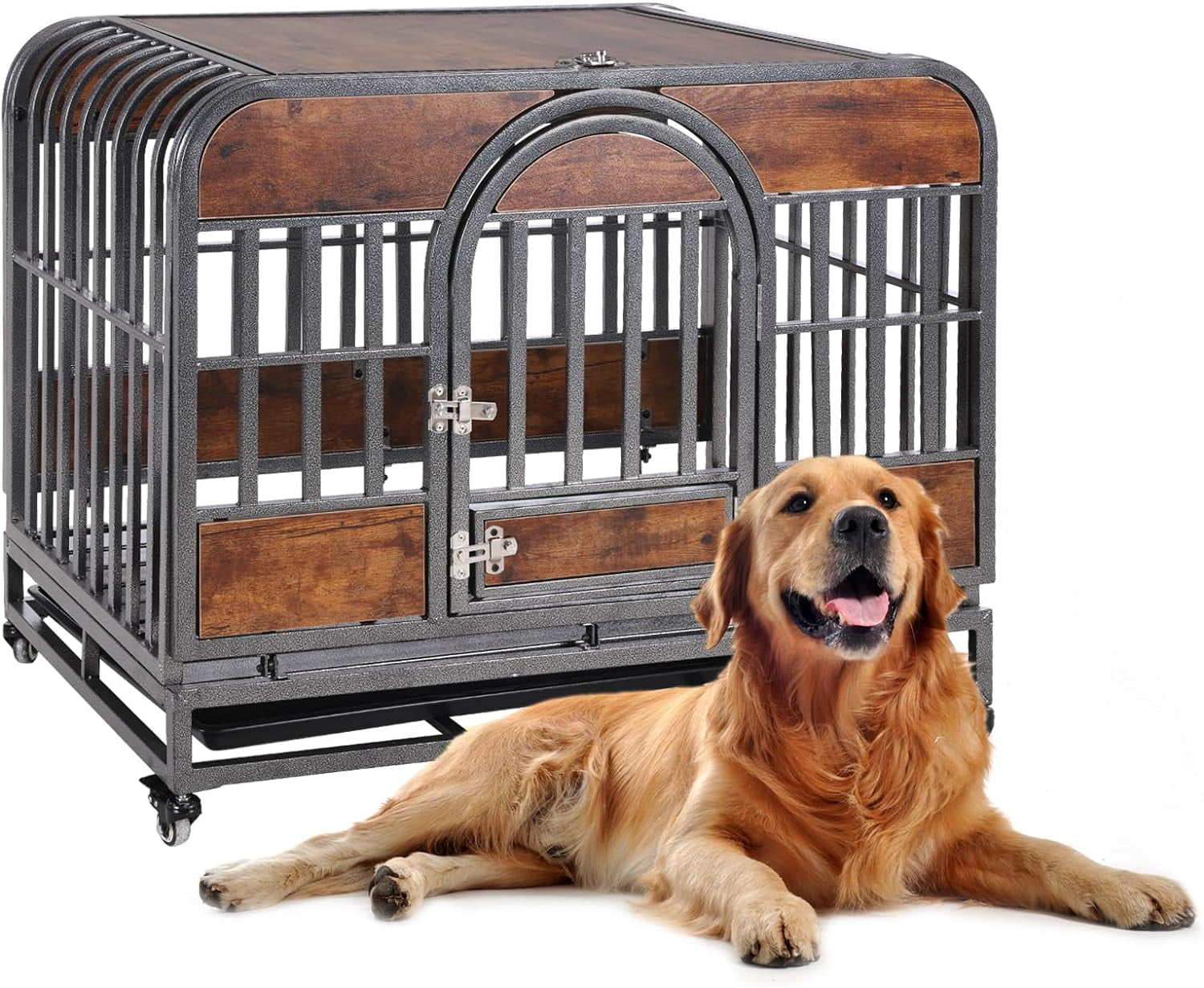 Photo inspiration: Visual Reference: 46 Inch Heavy Duty Dog Crate Dog Crate Cage Kennel