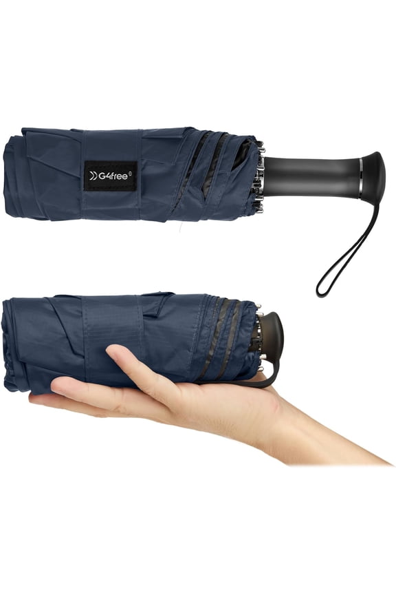 46 Inch Mini Lightweight Travel Umbrella, Portable Super Slim Pocket Umbrella, Extendable Built-in Handle, UPF 50+ UV Protection, Compact size for Backpack & Purse