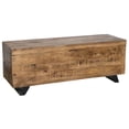 thumbnail image 1 of 46 Inch Rectangular Wooden Storage Trunk with Angled Metal Legs, Brown- Saltoro Sherpi, 1 of 4