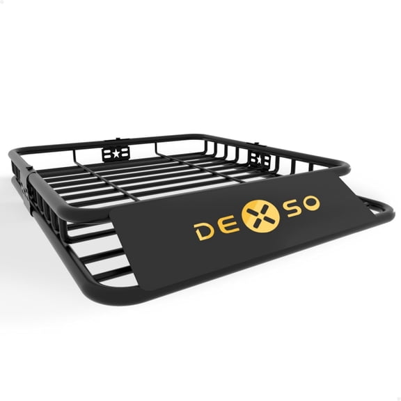 46 Inx36 In Roof Cargo Basket 200 lb Rooftop Cargo Carrier for SUV Truck RV Crossbar Mount Black