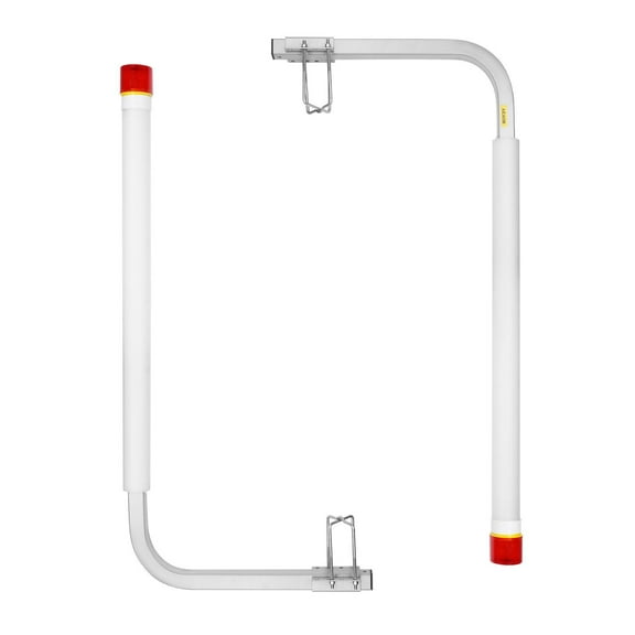 46' LED Lighted Marine Trailer Guide Poles - Steel, PVC Coated, Corrosion Resistant for Boat, Ski & Fishing Trailers - Pair (2024)