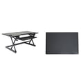 thumbnail image 1 of 46" Large Adjustable Standing Desk Converter/Anti Fatigue Mat Bundle - Black, 1 of 8
