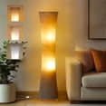 thumbnail image 1 of NATYSWAN 46" Modern Floor Lamps for Living Room, LED Column Standing Floor Lamp with 3 Color Temperature Adjustable & Gray Lampshade for Corner, Bedroom, Office & Kid's Room - Bulbs Included, 1 of 9