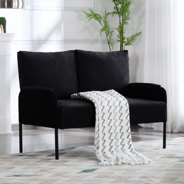 46" Modern Small Loveseat Sofa Couch for Small Spaces,Upholstered 2 ...