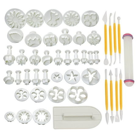 46 PCS Fondant Cake Sugarcraft Decorating Kit Cutters Tools Mold Mould Sets