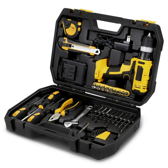 DNA Motoring 18V, 46-Pack Battery Powered Tool Sets
