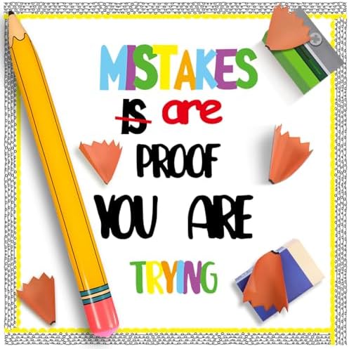 46 Pcs 3D Back to School Bulletin Board with Pencil Balloon Mistakes ...