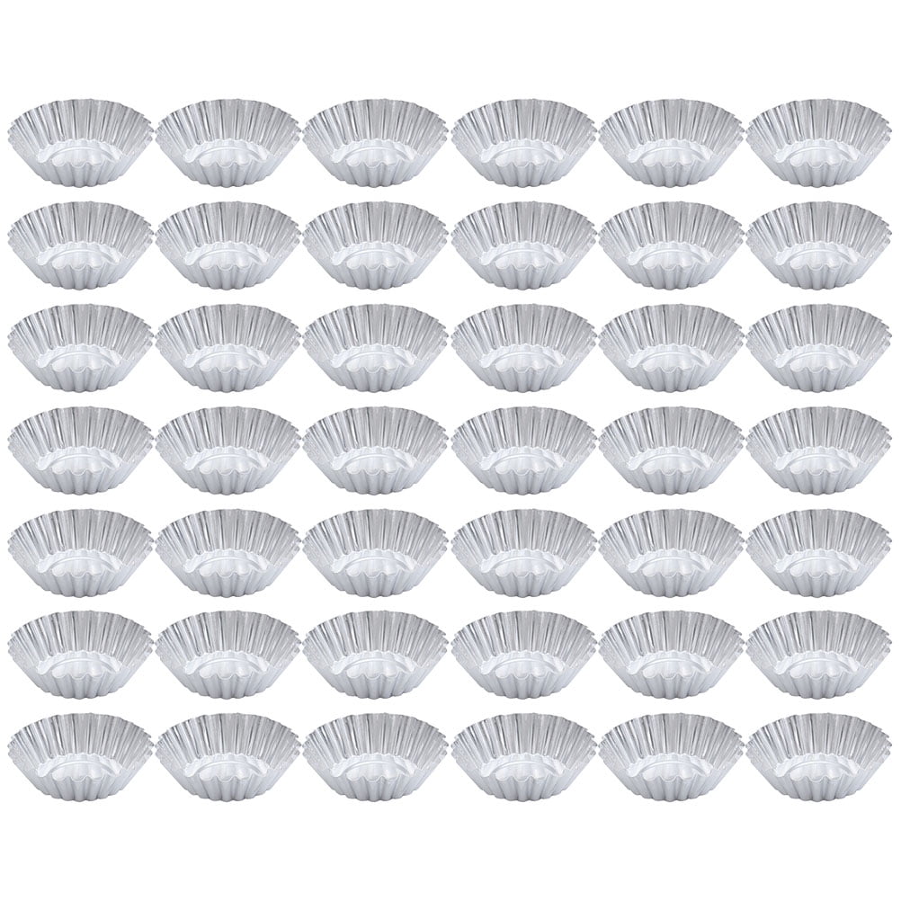 46 Pcs Egg Tart Mold Muffin Mold Ruffles Design Molds Mini Tart Tins