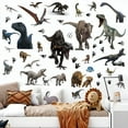 thumbnail image 1 of 46 Pcs For Jurassic Dinosaur Theme Wall Stickers – Cartoon Character PVC Removable DIY Wall Decals for Boys Girls Bedroom, Living Room, Playroom Decor, 9.84x17.72 Inch, 4 Sheets Set, 1 of 5