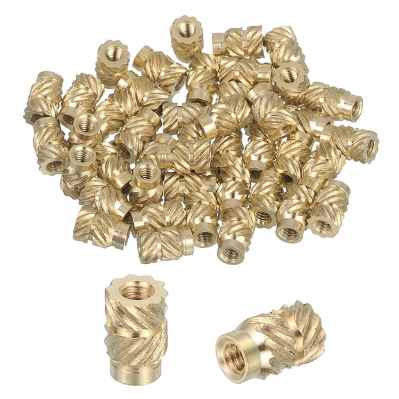 46 Pcs Threaded Inserts, M2 Brass Heat Set Insert for 3D Printing, M2x4x6mm