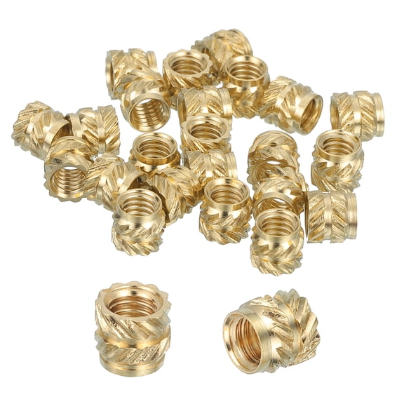 46 Pcs Threaded Inserts, M4 Brass Heat Set Insert for 3D Printing, M4x5.5x5mm