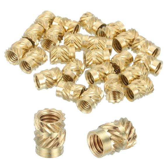 46 Pcs Threaded Inserts, M4 Brass Heat Set Insert for 3D Printing, M4x5.5x7mm