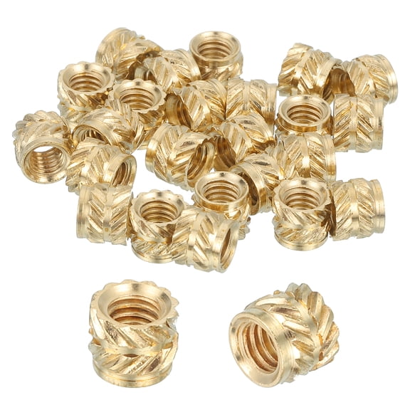 46 Pcs Threaded Inserts, M4 Brass Heat Set Insert for 3D Printing, M4x6x5mm