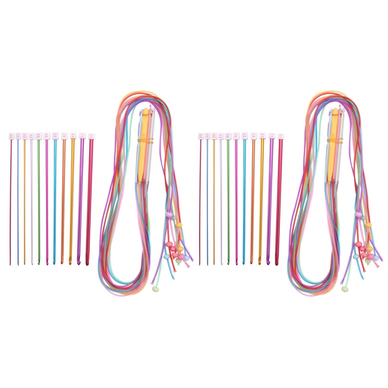 46 Pcs Tunisian Crochet Hook Set Include Plastic Cable Afghan Crochet