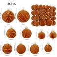 thumbnail image 1 of 46 Pcs Velvet Christmas Balls Flocked Christmas Tree Ornaments Plastic Balls Xmas Decorative Hanging Ornaments Christmas Tree Decoration Xmas Home Decor, 1 of 5