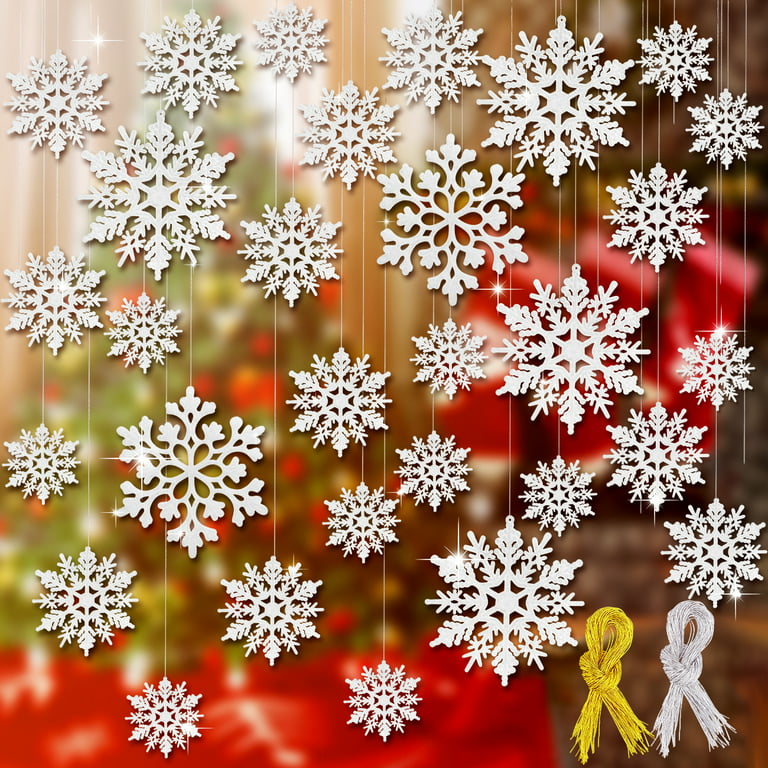 Sheet Of 10 Snowflake Vinyl Decals/D.i.y Project Winter Party