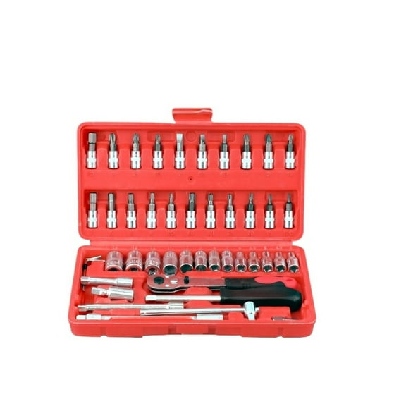 46 Piece Tool Set-General Household Hand Tool Kit,Auto Repair Tool Set, with Plastic Toolbox