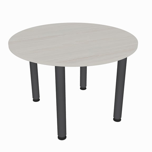 46" Round Conference Room Table With Metal Post Legs Harmony Series