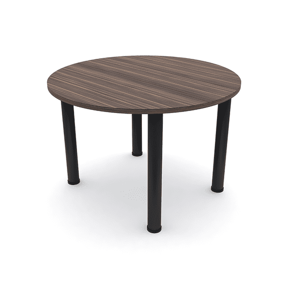 46" Round Conference Room Table With Metal Post Legs Harmony Series