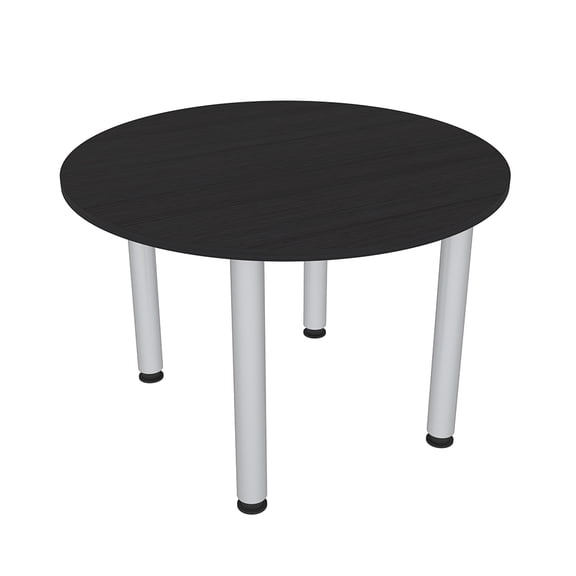 46" Round Conference Room Table With Metal Post Legs Harmony Series