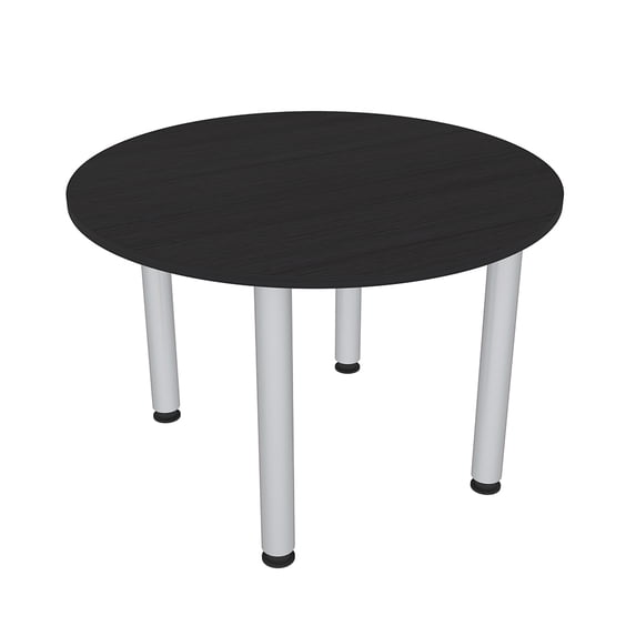 46" Round Conference Room Table With Metal Post Legs Harmony Series