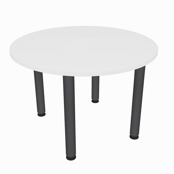 46" Round Conference Room Table With Metal Post Legs Harmony Series