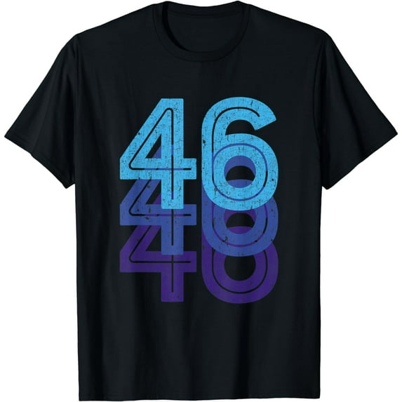 46 Shirt Lucky Number 46th Year Birthday Age Sports Team T-Shirt