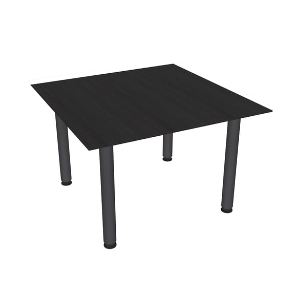 46" Square Conference Room Table With Metal Post Legs Harmony Series