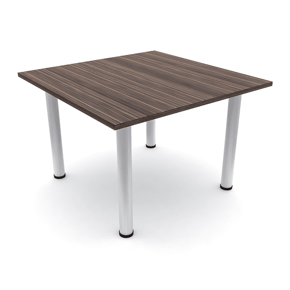 46" Square Conference Room Table With Metal Post Legs Harmony Series