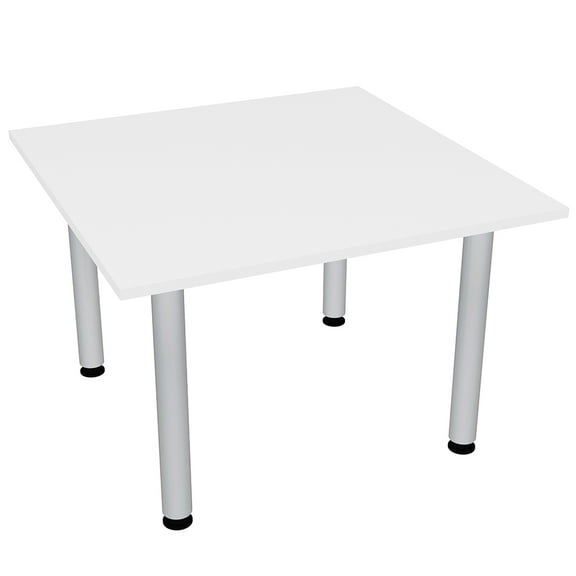 46" Square Conference Room Table With Metal Post Legs Harmony Series