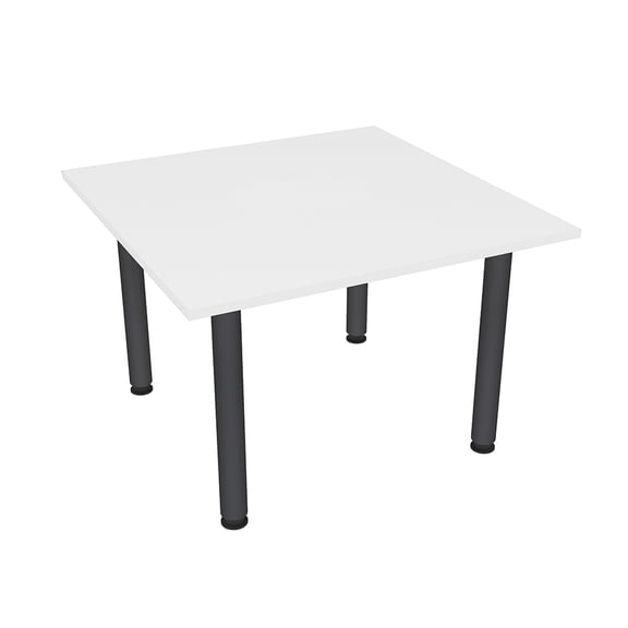 46" Square Conference Room Table With Metal Post Legs Harmony Series