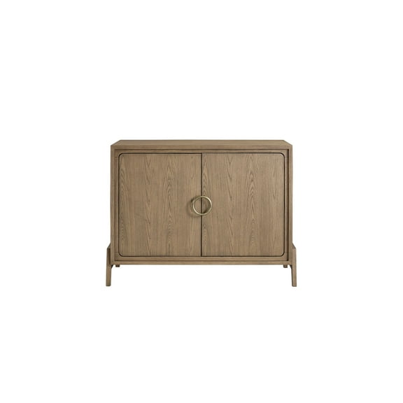 46" Two-door Latte Server, Finish, Custom Hardware, Storage Cabinet, Modern Softer Appearance, Solid Wood + , Brown, 49.91 In. D, 18.05 W, 35.48 H, 115.21 Lb Style,