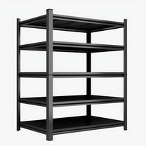 46''W Garage Shelving Heavy Duty Garage Storage Shelves, 3000 LBS Adjustable 5 Tier Shelving Unit, Metal Utility Shelf for Basement, Warehouse and Workshop (72''Hx46''Wx20''D, Black)