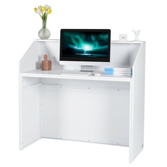 46" Rectangular Reception Desk,Front Counter Table for Office, Retail & Salon Checkout