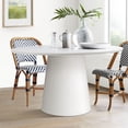 46" White Round Pedestal Dining Table - Walmart.com