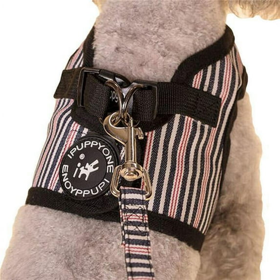 46 cm Large Vest Dog Harness Leash, Black Bars 1