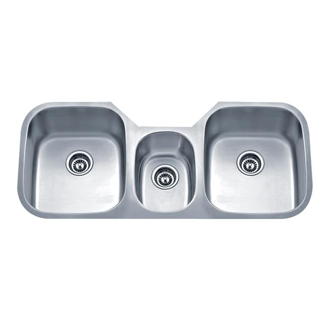 46 in. 18 Gauge Undermount Triple Bowl Stainless Steel Kitchen Sink